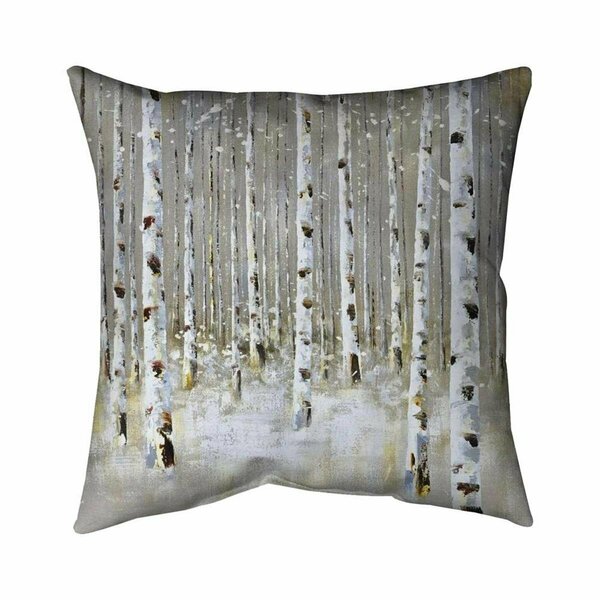 Fondo 26 x 26 in. Birch Forest by Winter-Double Sided Print Indoor Pillow FO2777297
